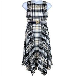 Tommy Hilfiger Belted Dress, Sleeveless, Plaid